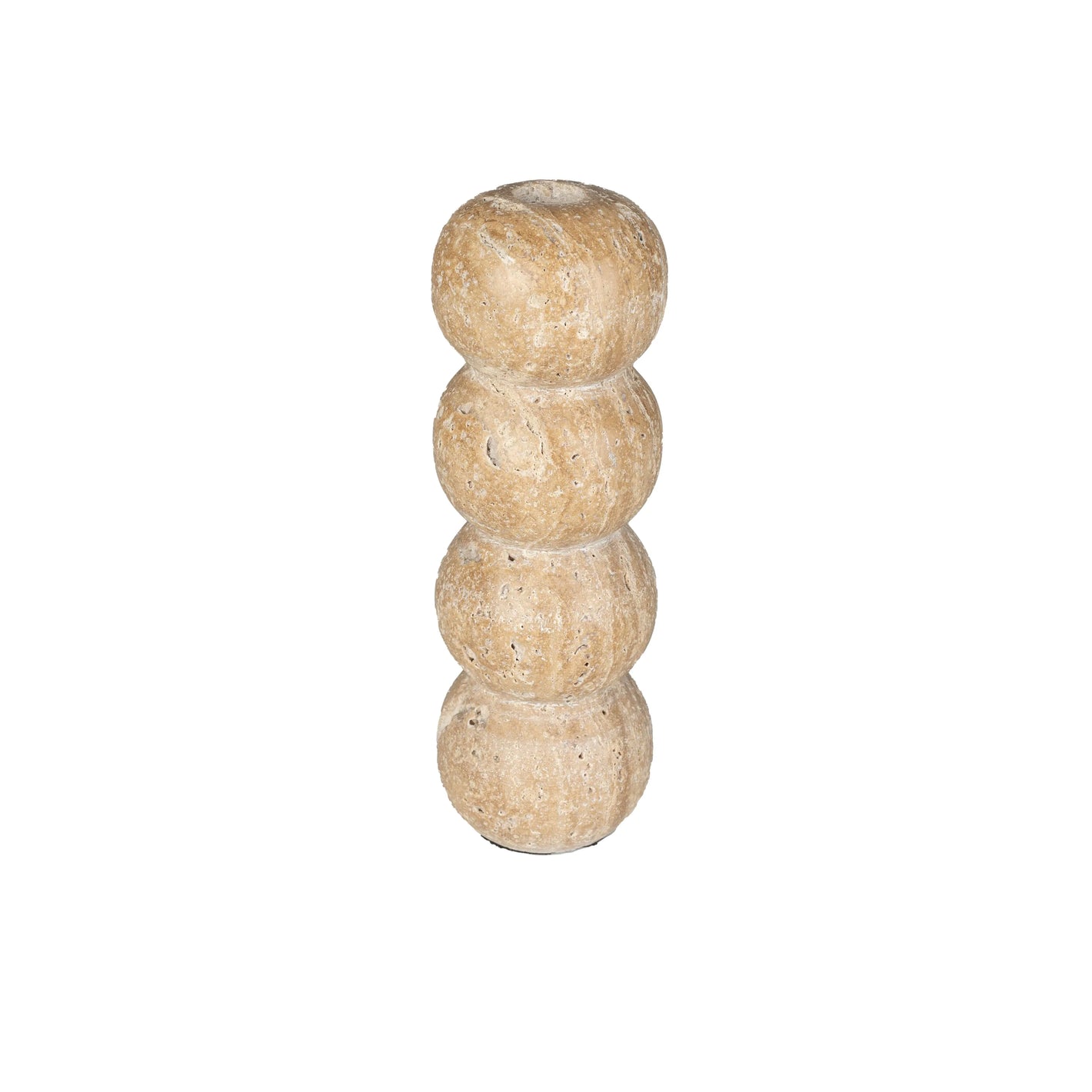 Rome Candle Holder Travertin