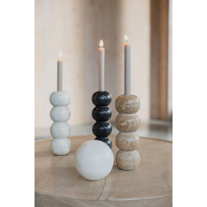 Rome Candle Holder Travertin