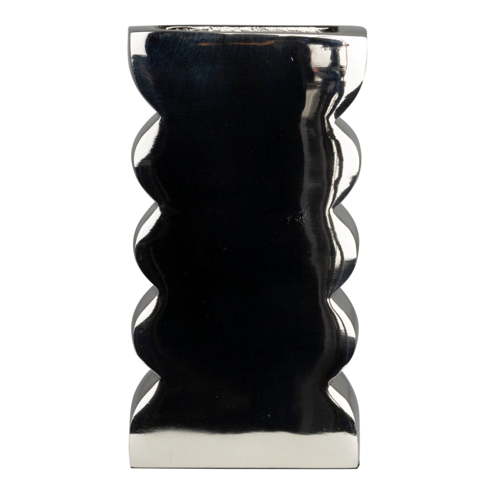 Curves Vase L Silver